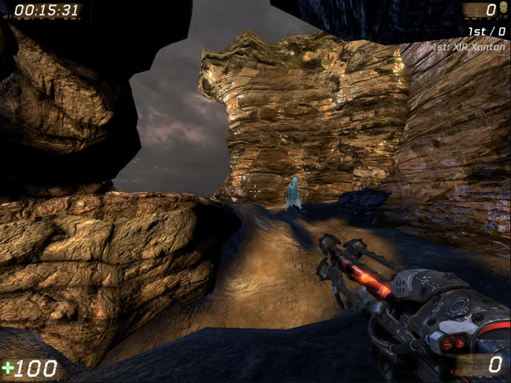 GoldenRockIsland: narrow path between tall rocks
