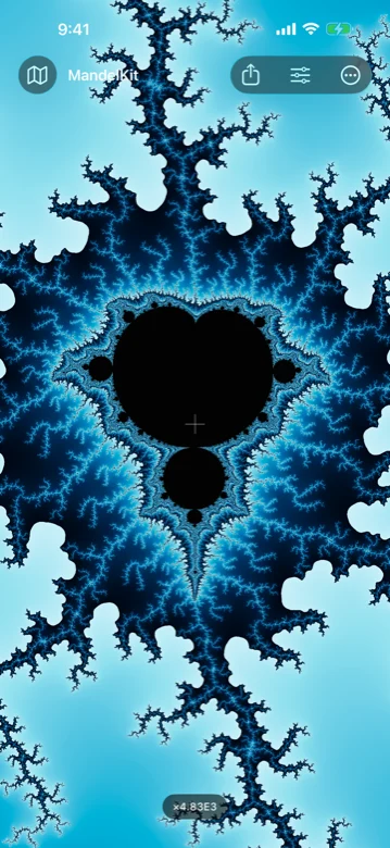 A Mandelbrot set rendered in MandelKit